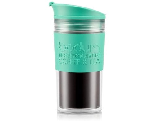 Bodum Travel Mug Doppelwandiger Reisebecher Kunststoff/Green, 0.35 Liter