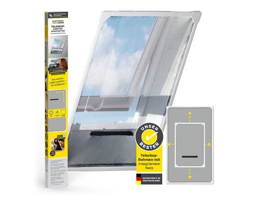 EASYmaxx Moskitonetz Dachfenster Magic Fit Moskitonetz, 160x100cm, weiss