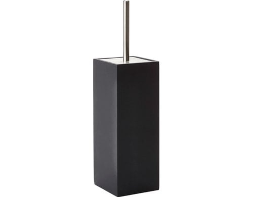 Aquanova WC-Bürstenhalter Moon, Schwarz 10x10x38.5 cm, Polymarmor, Edelstahl
