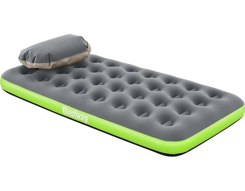 BestwayLuftbett Roll & Relax Twin 188x99x22 cm (LxBxH),1 Kissen, inkl. Tasche