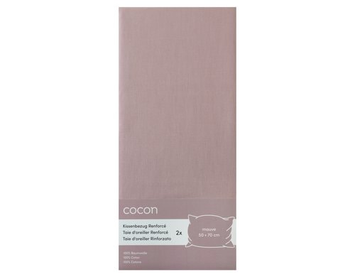 COCON Kissenbezug Renforcé 2 Stk., 50x70 cm, mauve