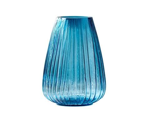 Bitz Vase Kusintha Blue 22cm 1 Stück, aus Glas, H: 22cm
