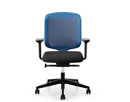 Giroflex Bürostuhl Chair2Go 434 Farbe: Schwarz/Blau, Mit Armlehne