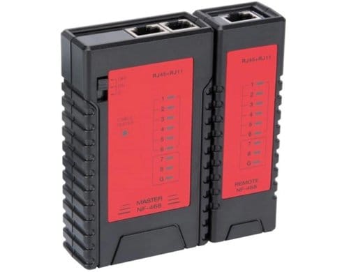 LAN-Tester für 8P8C (RJ45), 6P6C (RJ12), 6P2C (RJ11), 4P4C (RJ10)
