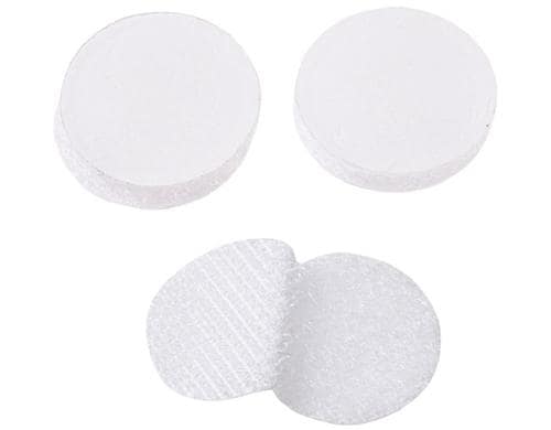 Hobbyfun Klett-Verschluss 20 mm rund weiss, 20 Stück