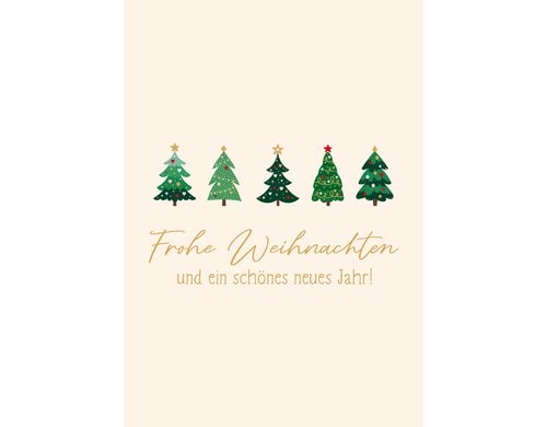ABC Weihnachtskarten-Set Format A6, 105 x 148 mm, 6 Stück