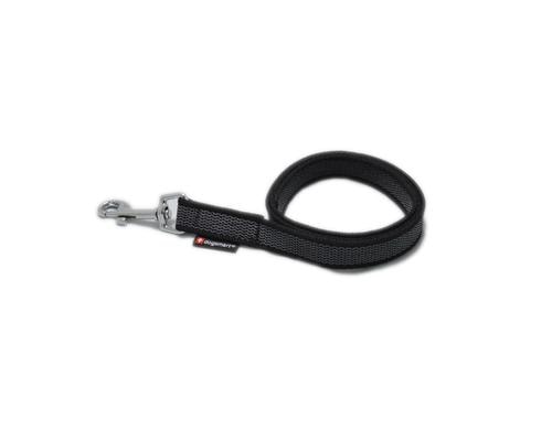 dogsmart Leine gummiert 6m, 20mm schwarz, mit Handschlaufe