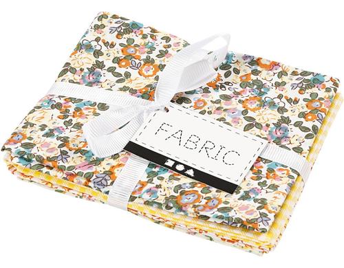 Creativ Company Stoffpaket Patchwork gelb 45 x 55 cm, 10 g/qm, 4 Stück
