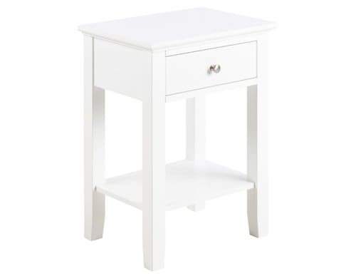 AC Design Nachttisch Linnea Weiss, 45x34x62.8 cm
