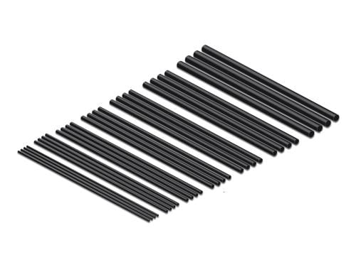 Delock Schrumpfschlauch, 10cm, 28 Stück schwarz, Schrumpfungsrate 4:1