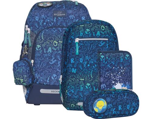 Beckmann Schulrucksack Active Air FLX Set Science Magnifying, 6-teilig