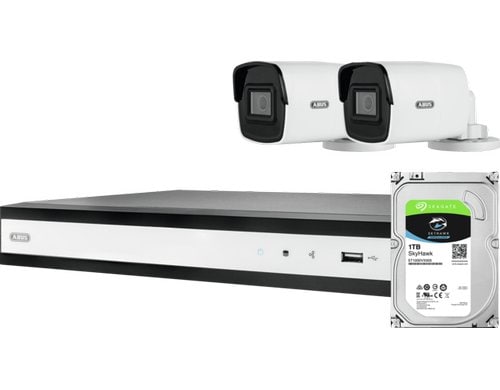 ABUS ABUS Komplett-Set TVVR36423T 2x PoE Mini Tube-Kameras mit NVR