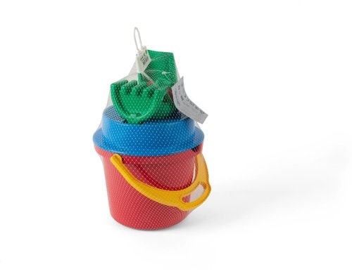CLASSIC RECYCELTES ROT EIMER-SET IM NETZ 8 TEILE
