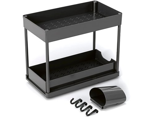 EASYmaxx Schrank Organizer Schwarz Schrank Organiser mit Schublade