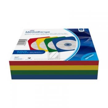 CD/DVD Papierhüllen farbig mit Sichtfenster 100 Stück