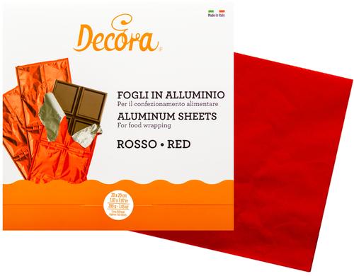 Decora Alufolie rot Grösse: 20 x 20 cm  200 g