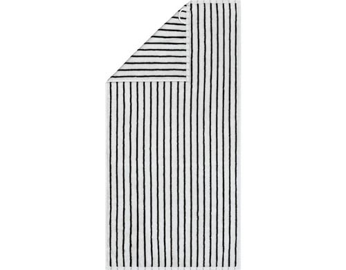 Cawö Duschtuch Black&White schwarz  80 x 150