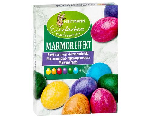 B&H Eiermalfarben Marmor Effekt Gelb, Rot, Violett, Grün, Orange und Blau