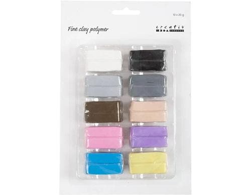 Creativ Company Fineclay/ Polymer Pastellfarben, 10x20 g