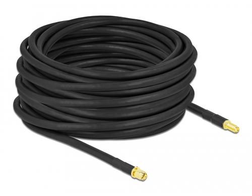 Delock LTE-Antennenkabel, 0.31dB/m SMA Stecker - SMA Buchse, CFD300, 15m
