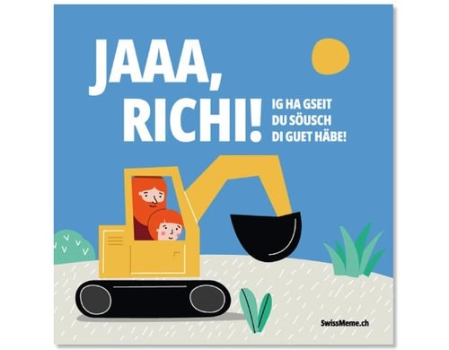 SwissMeme Mini Büchlein JAAA, RICHI!, 10.5 x 10.5 cm