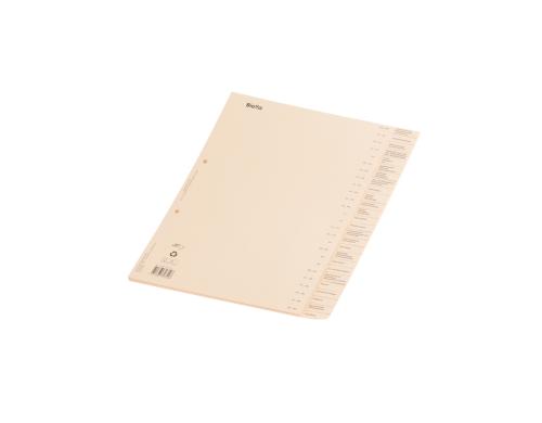 Biella Bauabrechnungsregister A4, 26-teilig deutsch, braun