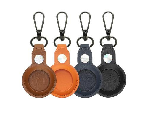 4Smarts AirTag Kunstleder Premium Braun, Orange, Blau, Schwarz