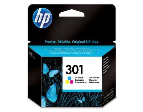 HP Tinte Nr. 301 - Dreifarbig (CH562EE) 3ml, Seitenkapazität ~ 165 Seiten