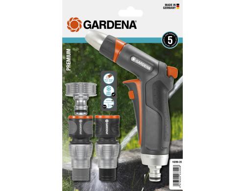 Gardena Premium Grundausstattung Stufenlose Dosierung der Wassermenge