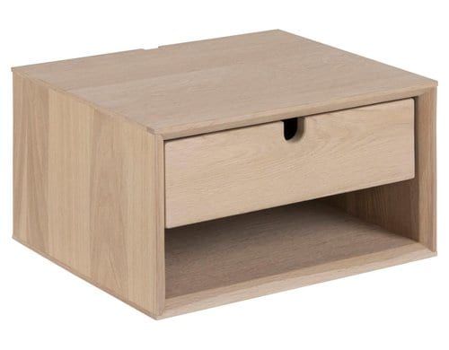 AC Design Nachttisch Century Hellbraun, 37x32x21 cm