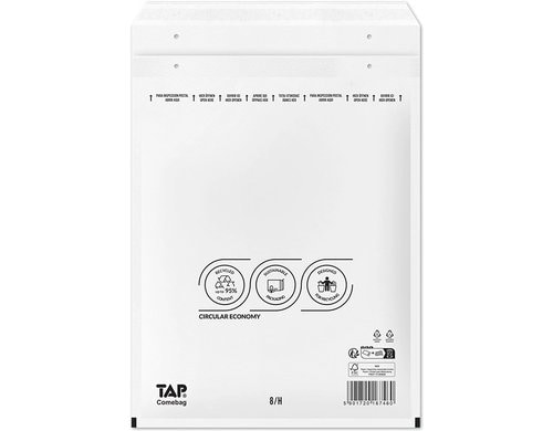 Antalis Luftpolstertasche TAP Comebag weiss 290x370mm, Grösse F, 100 Stück