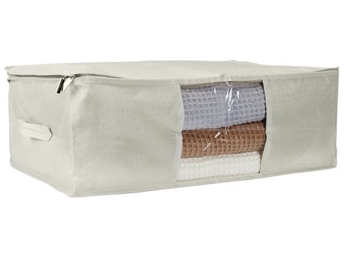 COCON Aufbewahrungstasche 53x37x16.5cm hellgrau, mit RV, Polyester + PVC Fenster