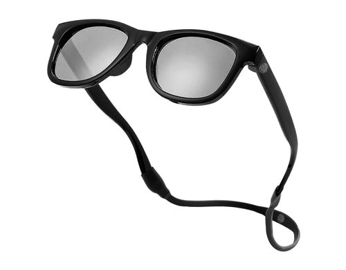 Baby Sunnies Babysonnenbrille Schwarz Band, Flexibel, polarisiert für 02 Jahre