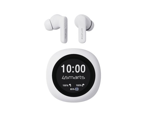 4smarts SkyBuds Screen ANC Weiss, 5h Wiedergabe, BT 5.4