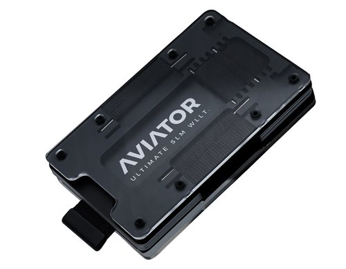 Aviator Wallet SLIDE Carbon cash clip fusion black