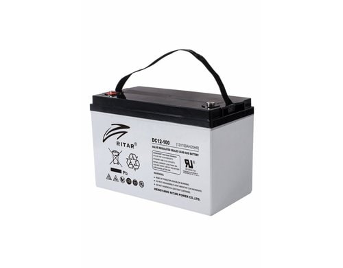 Ritar AGM-Batterie  12V 100Ah Verbraucherbatterie  328x172x222mm