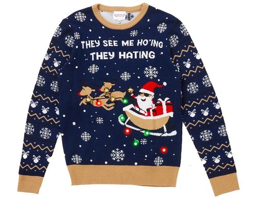Christmas Sweats They see me ho'ing LED M