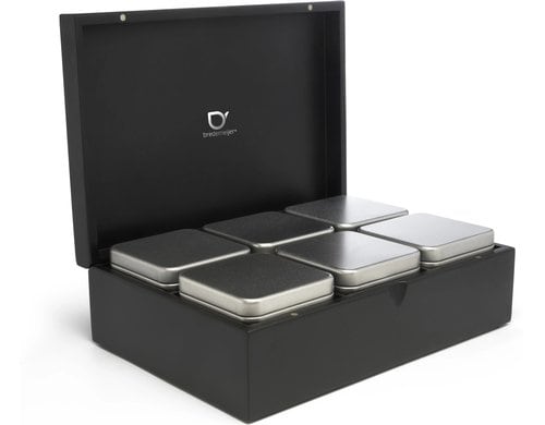 BREDEMEIJER Teedosen-Box Mit 6 Teedosen, Schwarz