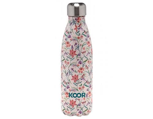KOOR Flasche Thermo 500ml Flowers Rose Stainless Steel, doppelwandig