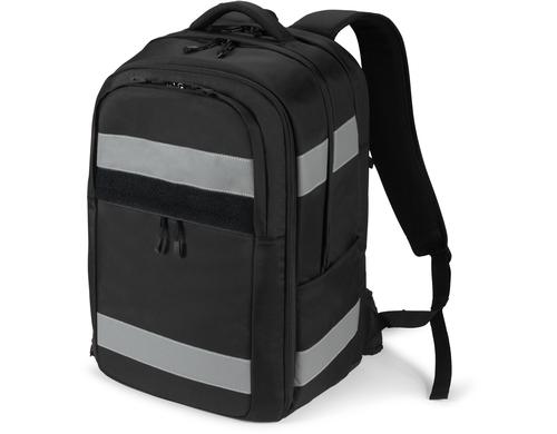 DICOTA Rucksack Reflective 32-38 Liter P20471-06 schwarz, 15.6-17, 600D rPET