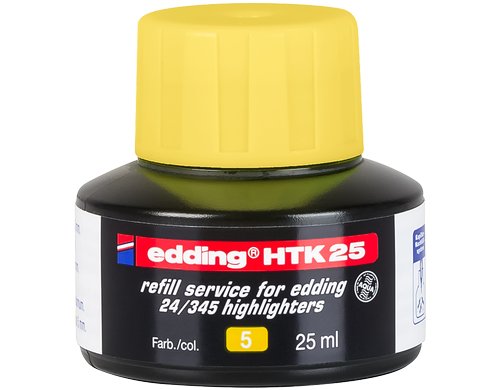 edding Nachfülltinte HTK25 gelb für Textmarker, 25ml