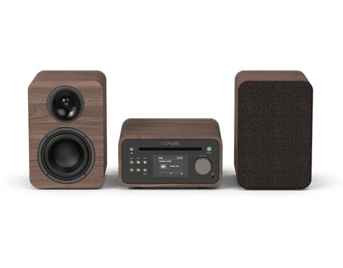 Pure Micro HiFi Classic Stereo Mini Coffee brown, Stereo, 2x 20W, CD, USB, AUX