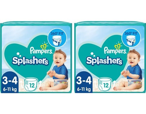 Pampers, Windeln Splashers Tragepack Grösse Gr. 3-4 Tragepack, 2 x 12 Stück