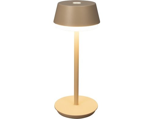 Konstsmide USB-Tischleuchte Lyon Sand LED RGBW, Akku, Dimmbar / IP54