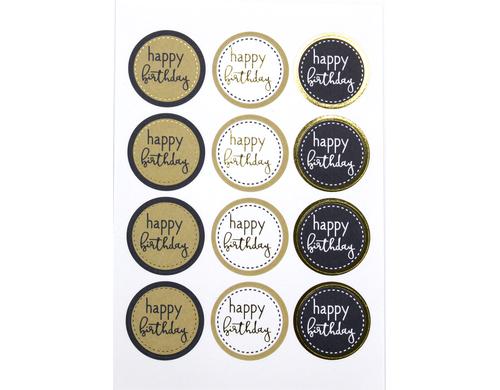 Artoz Sticker Happy Birthday 6 Blatt