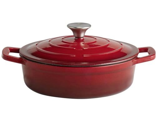 APS Bräter 5 STARS Ø 25 cm, H: 7 cm, 2,5 Liter, Rot