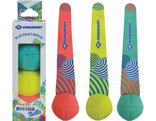 Schildkröt Neopren Tauchbälle 3er Beach-Design
