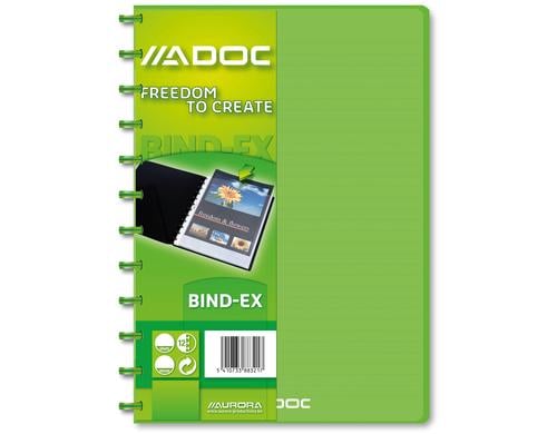 Adoc Sichtbuch Bind-Ex Transparent A4, grün