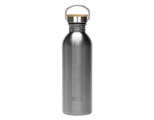 KOOR Flasche 1000ml stahl Holzdeckel Stainless Steel, einwandig