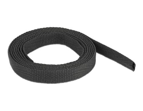 Delock Gewebeschrumpfschlauch, 2mx6mm schwarz, Schrumpfungsrate 2:1